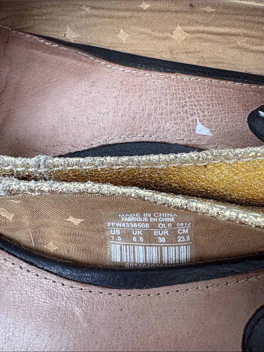Fossil gold metallic